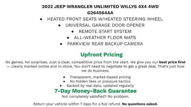 2022 Jeep Wrangler Unlimited Willys 4x4