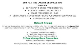 2019 RAM 1500 Laramie Crew Cab 4x4 5'7" Box