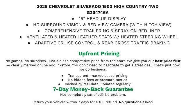 2026 Chevrolet Silverado 1500 High Country