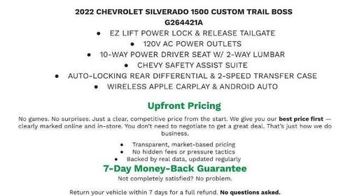 2022 Chevrolet Silverado 1500 Custom Trail Boss