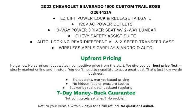 2022 Chevrolet Silverado 1500 Custom Trail Boss