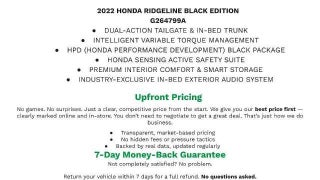 2022 Honda Ridgeline Black Edition
