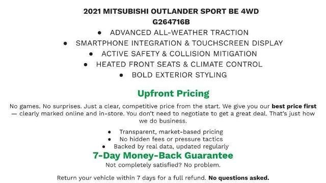 2021 Mitsubishi Outlander Sport 2.0 BE AWC