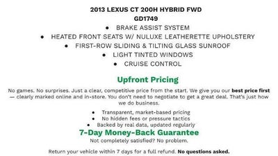 2013 Lexus CT 200h Hybrid