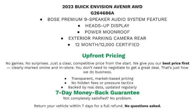 2023 Buick Envision Avenir